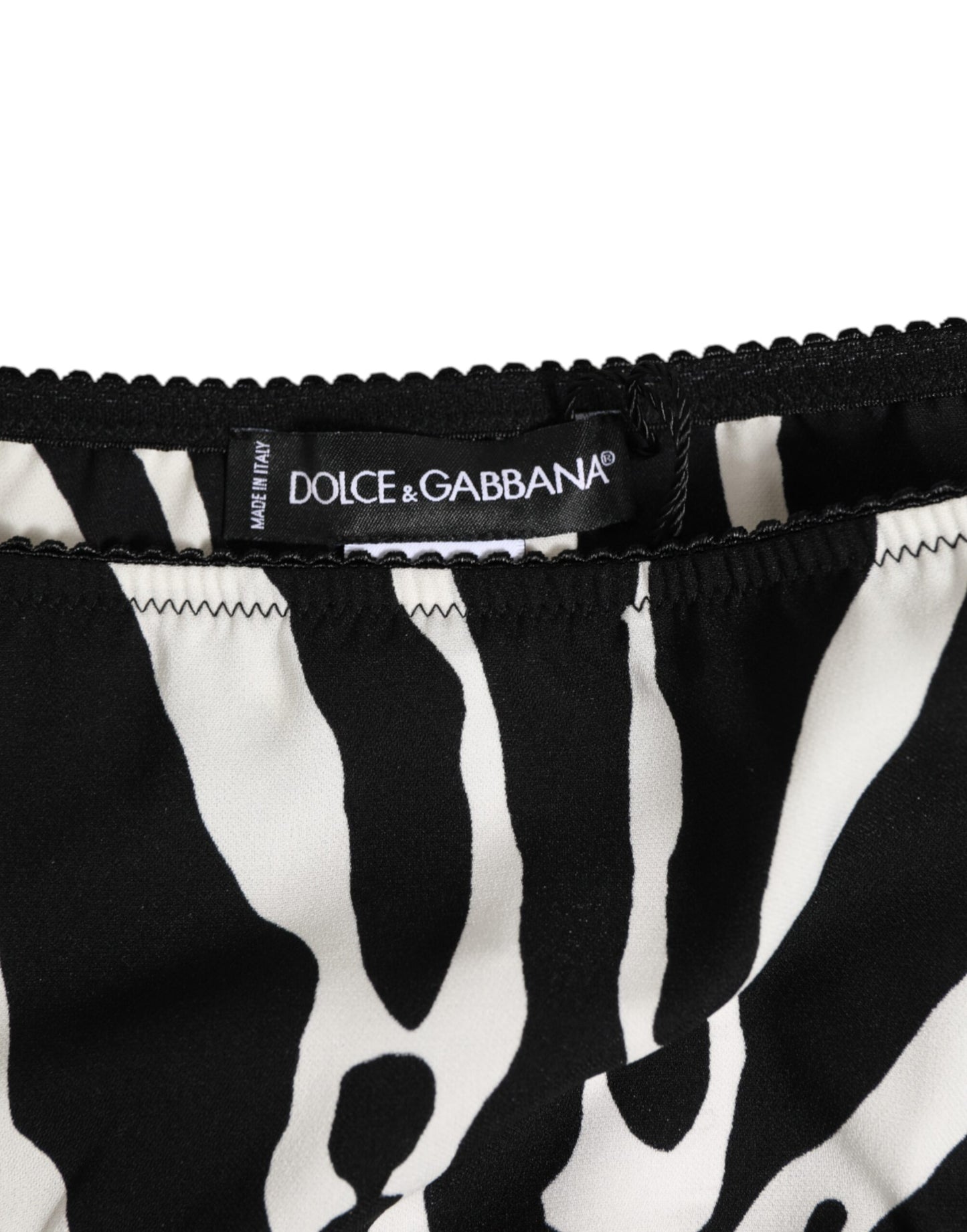 Dolce &amp; Gabbana Slip intimo con stampa zebrata nera e bianca