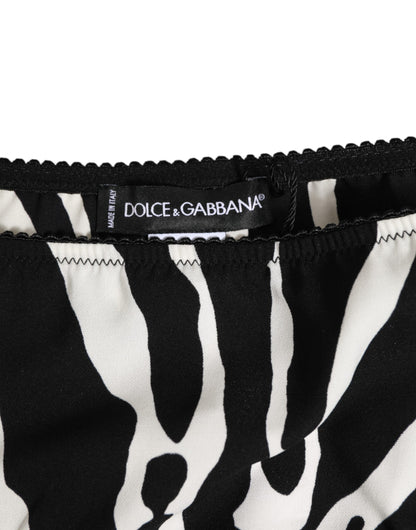 Dolce &amp; Gabbana Slip intimo con stampa zebrata nera e bianca