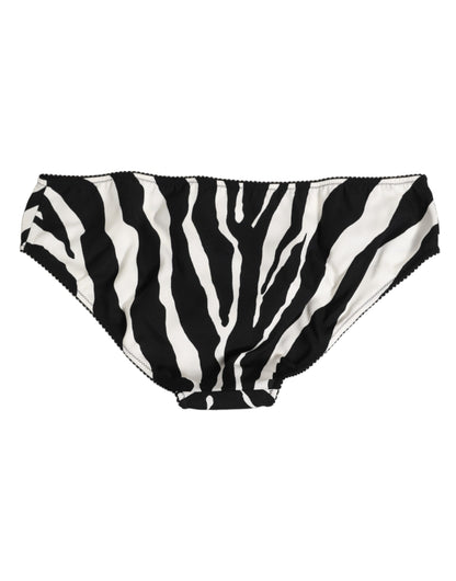 Dolce &amp; Gabbana Slip intimo con stampa zebrata nera e bianca