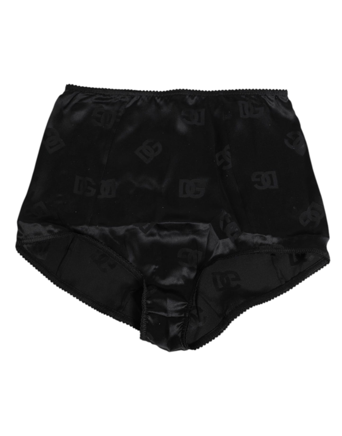 Intimo Dolce &amp; Gabbana in seta elasticizzata nera a vita alta