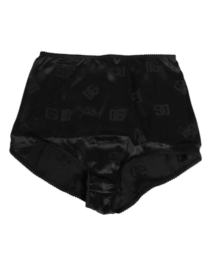 Intimo Dolce &amp; Gabbana in seta elasticizzata nera a vita alta