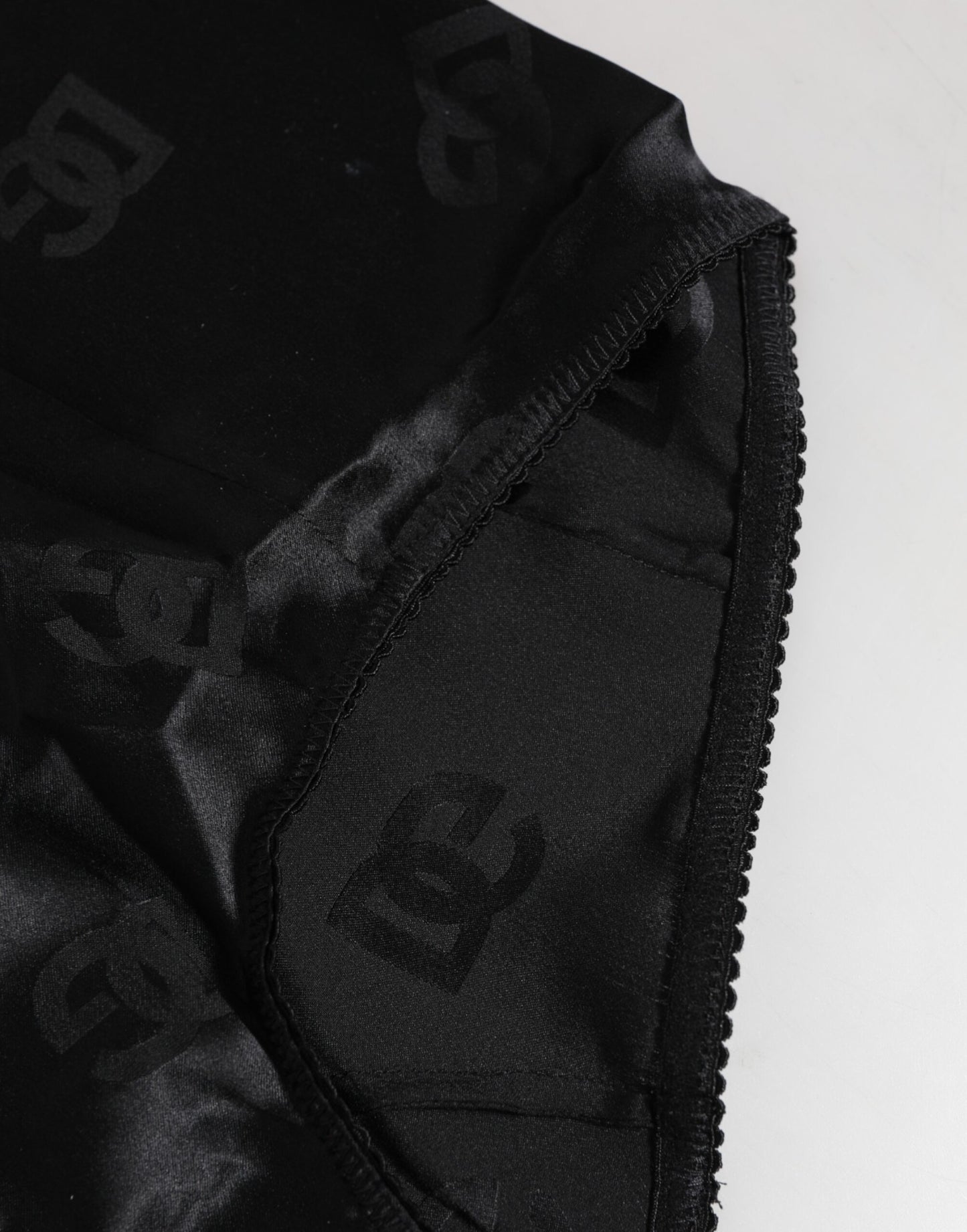 Intimo Dolce &amp; Gabbana in seta elasticizzata nera a vita alta