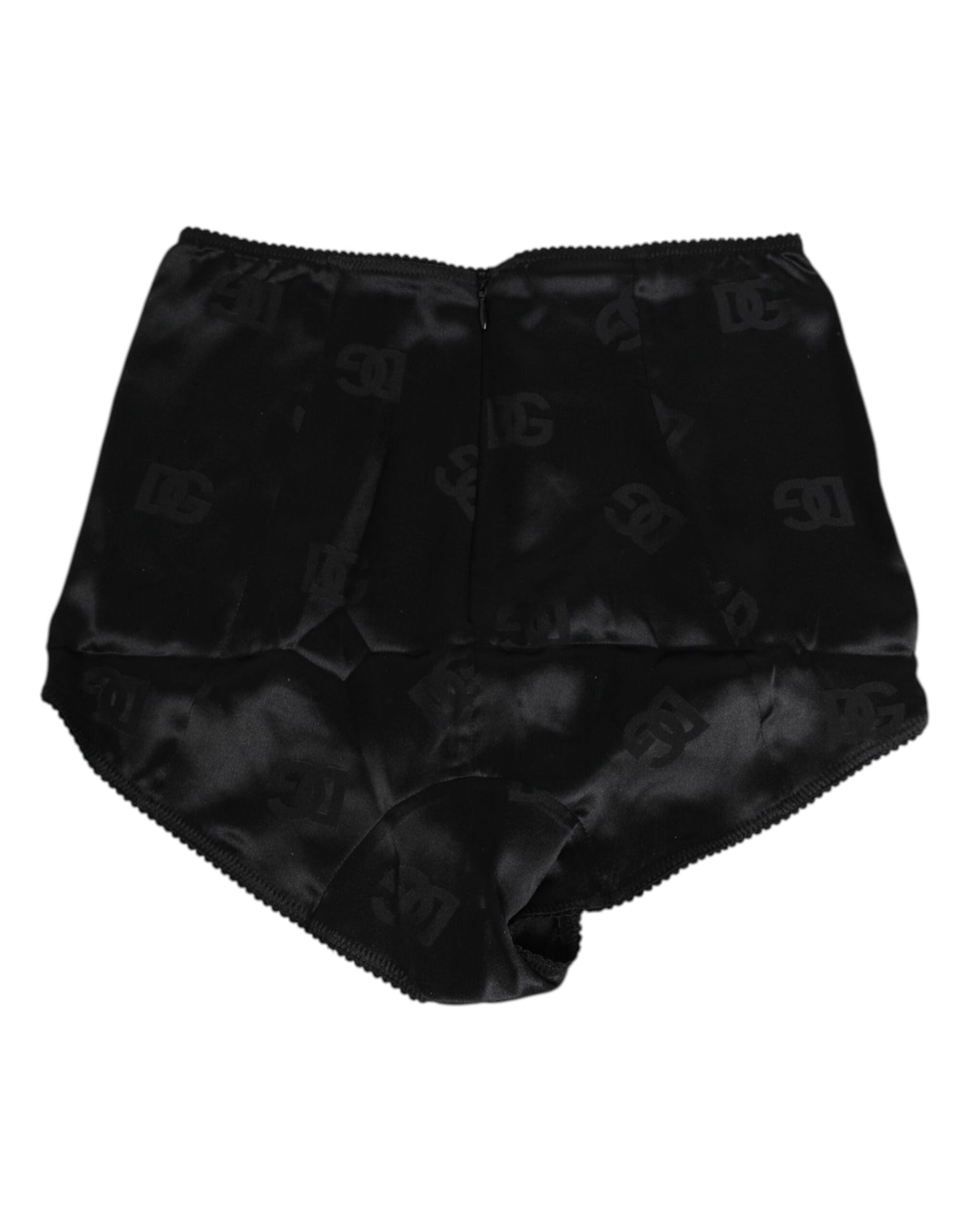 Intimo Dolce &amp; Gabbana in seta elasticizzata nera a vita alta