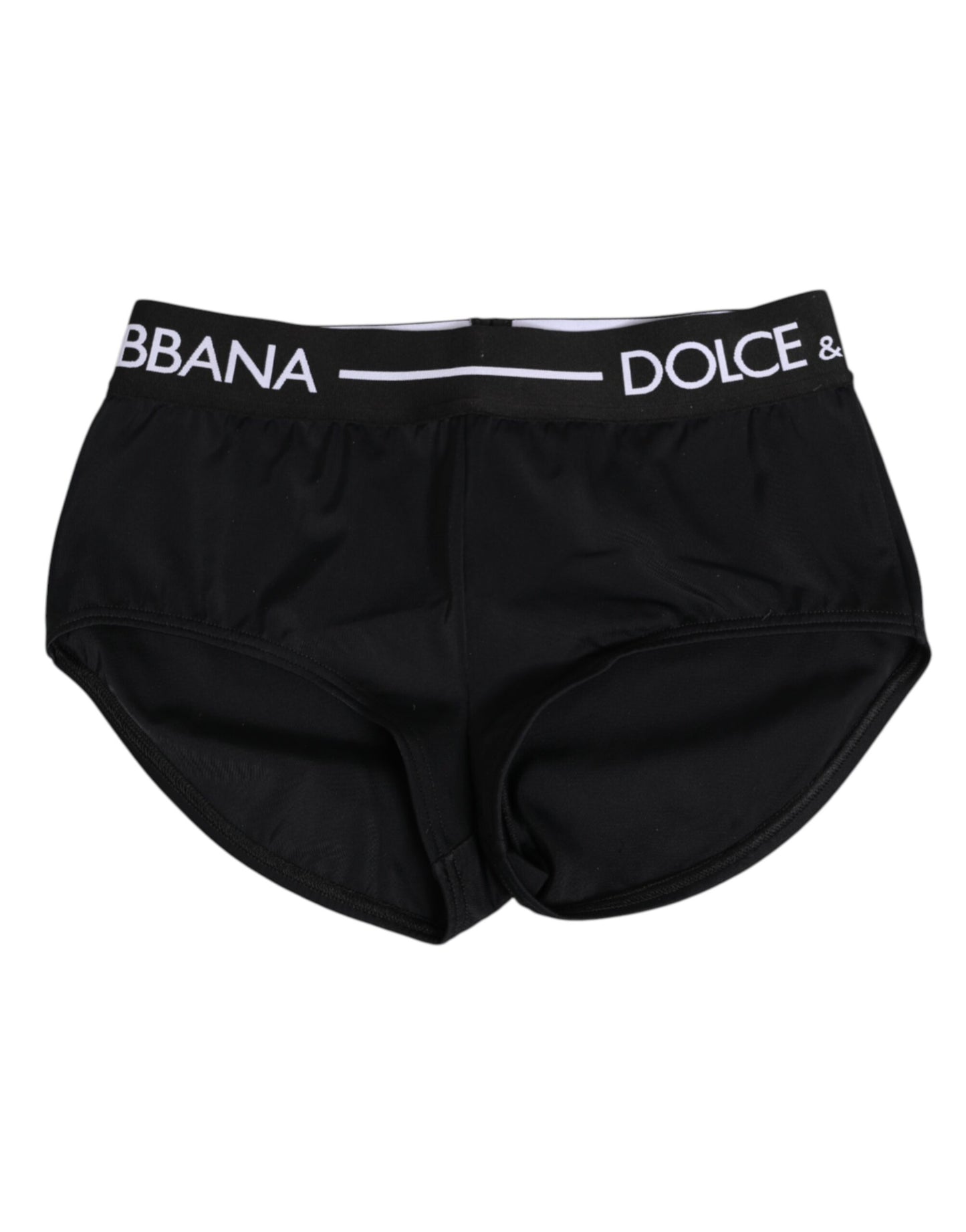 Dolce &amp; Gabbana Pantaloncini Intimo con Cintura in Nylon Nero Logo