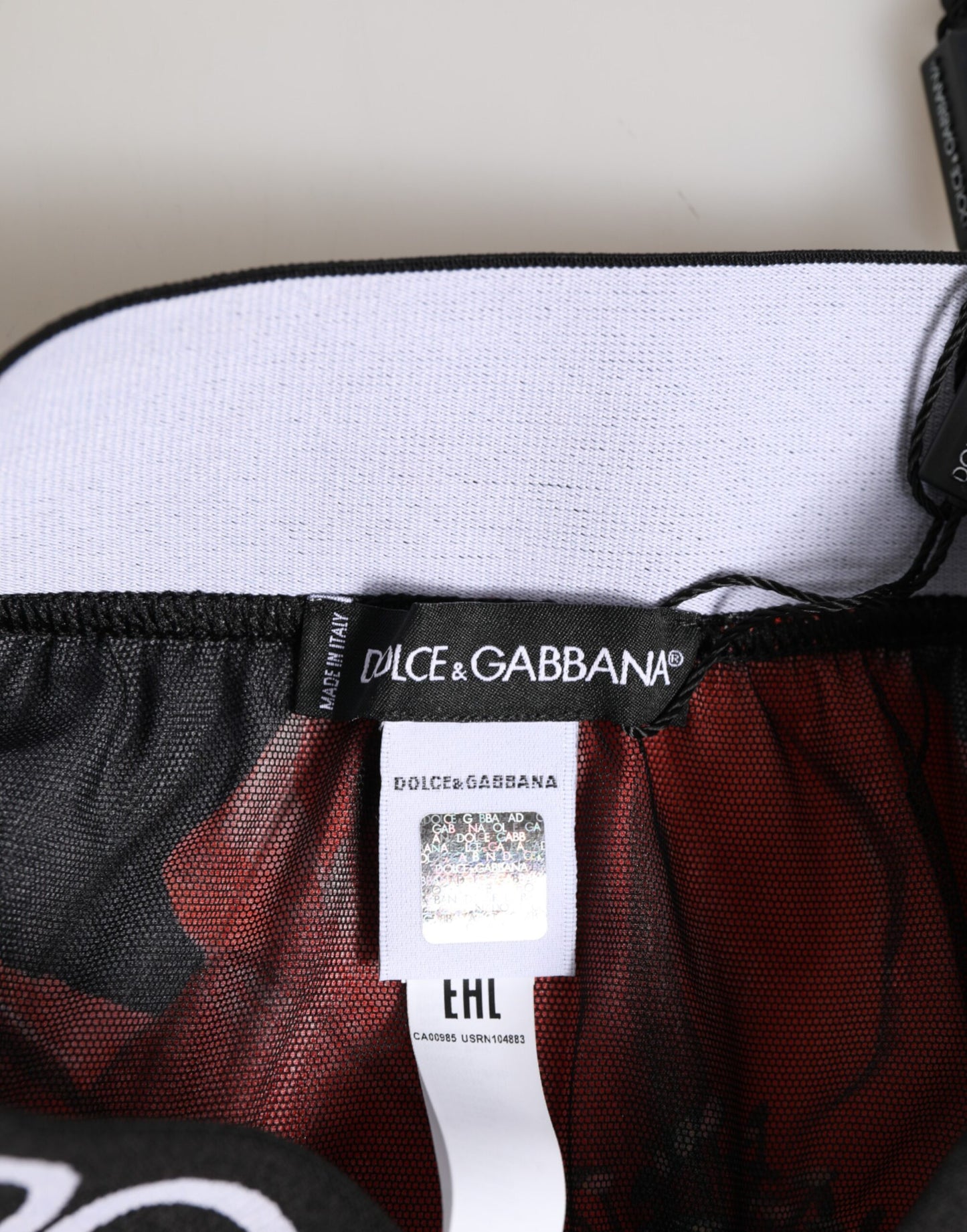 Dolce &amp; Gabbana Slip intimo in seta a vita alta con stampa floreale nera