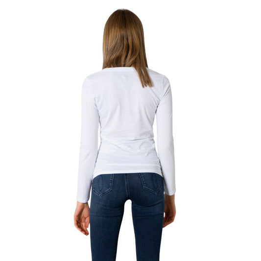 T-shirt a maniche lunghe in cotone bianco Armani Exchange