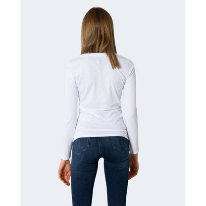T-shirt a maniche lunghe in cotone bianco Armani Exchange
