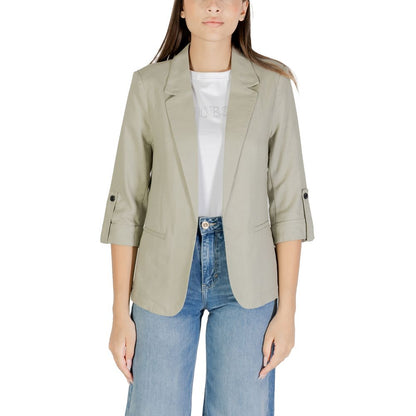 Solo blazer in lino verde