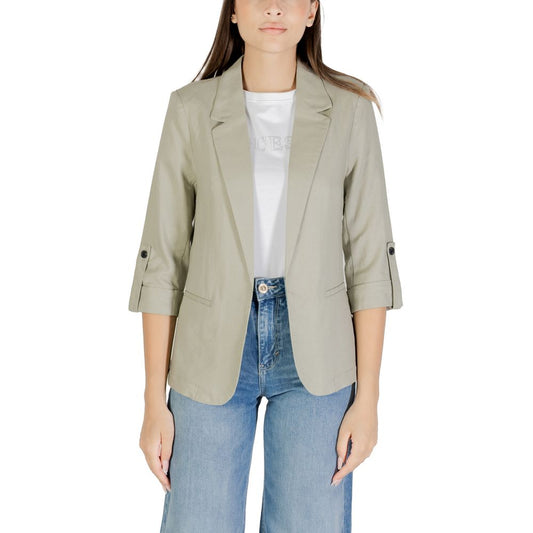 Solo blazer in lino verde