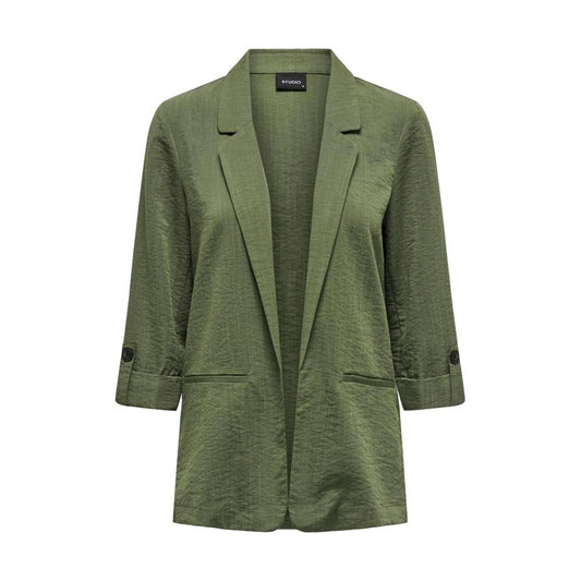 Solo blazer in viscosa verde
