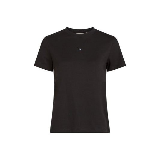 Maglietta nera in cotone riciclato Calvin Klein Jeans