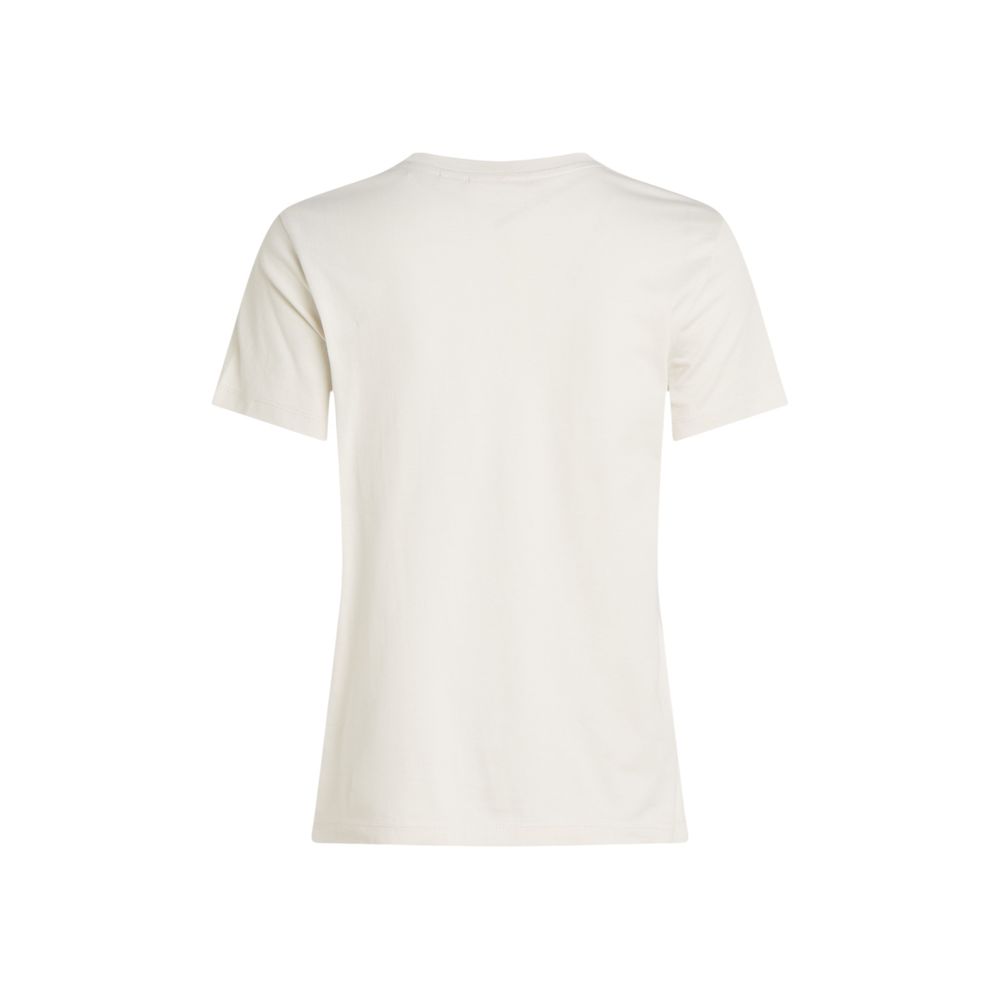 Maglietta beige in cotone riciclato Calvin Klein Jeans
