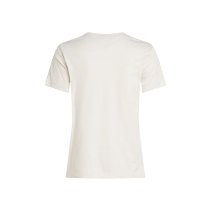 Maglietta beige in cotone riciclato Calvin Klein Jeans