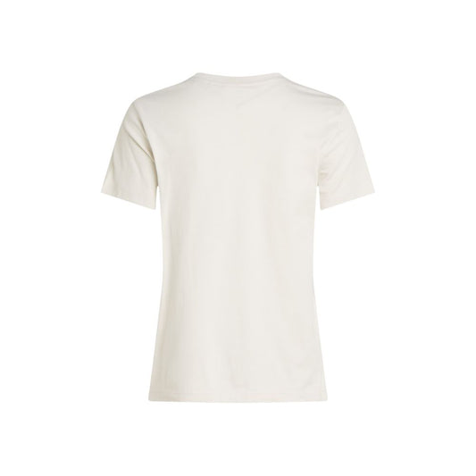Maglietta beige in cotone riciclato Calvin Klein Jeans