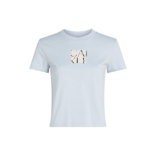 Maglietta blu in cotone riciclato Calvin Klein Jeans