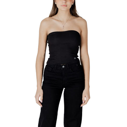Top in cotone riciclato nero Calvin Klein Jeans
