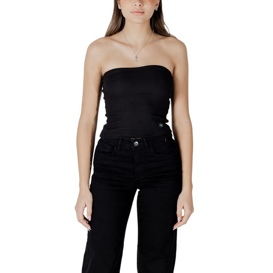 Top in cotone riciclato nero Calvin Klein Jeans