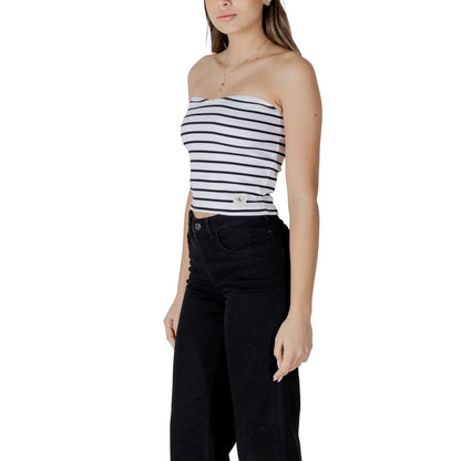 Top bianco in cotone riciclato Calvin Klein Jeans