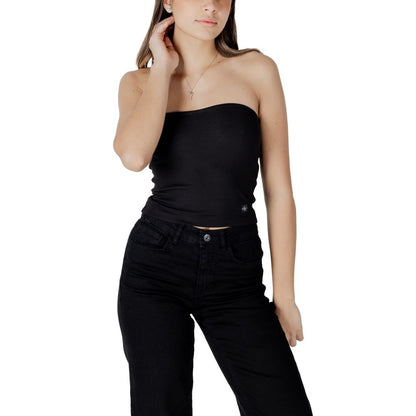 Top in cotone riciclato nero Calvin Klein Jeans