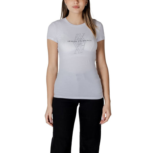 T-shirt bianca in cotone Armani Exchange