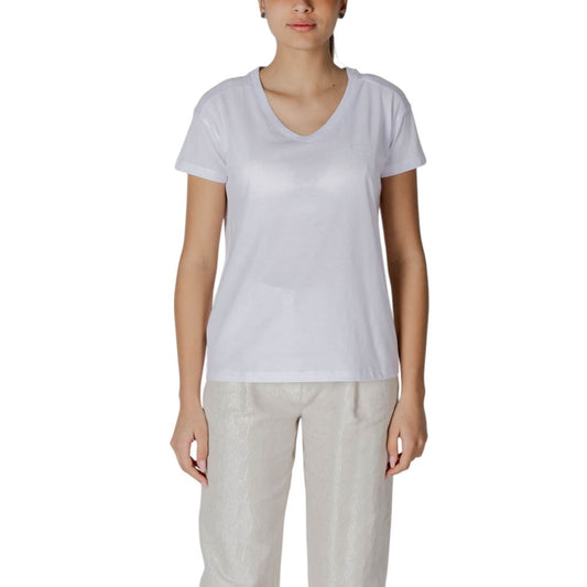 T-shirt bianca in cotone Armani Exchange