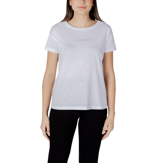 T-shirt bianca in cotone Armani Exchange