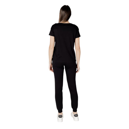 T-shirt nera in cotone Armani Exchange