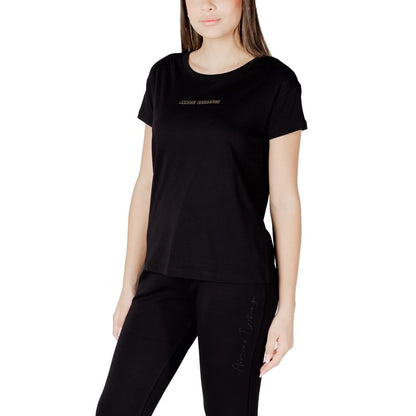 T-shirt nera in cotone Armani Exchange