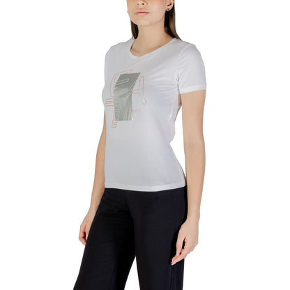 T-shirt bianca in cotone EA7 Emporio Armani