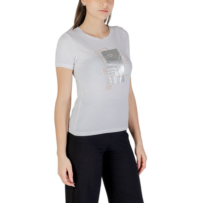 T-shirt bianca in cotone EA7 Emporio Armani