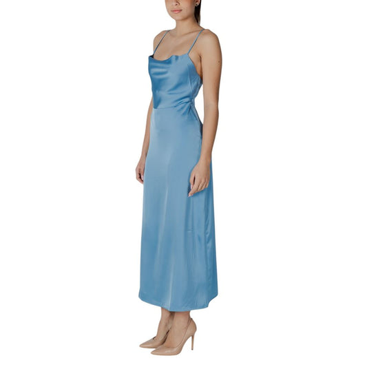 Abito lungo in poliestere turchese di Vila Clothes