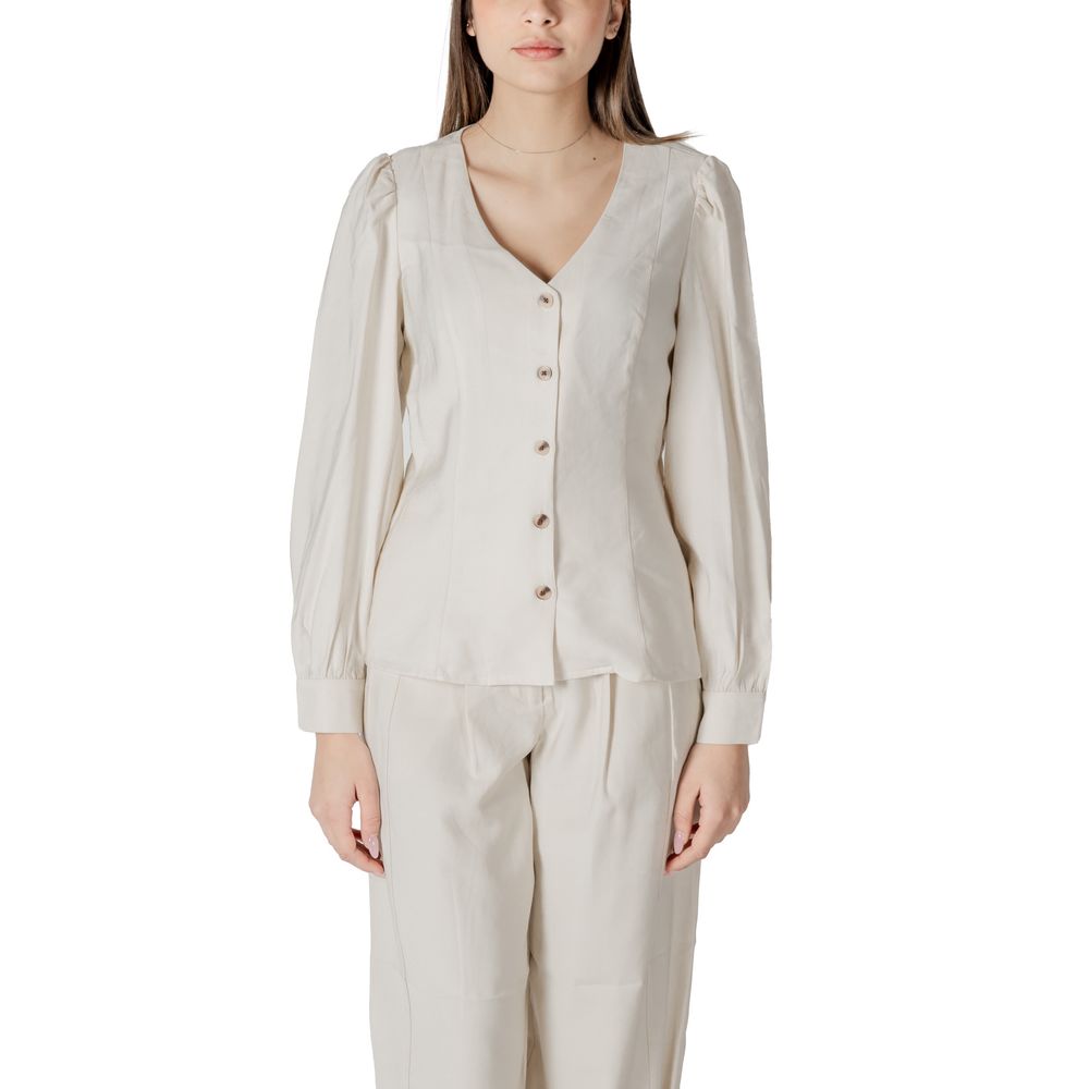 Top in viscosa beige Vila Clothes