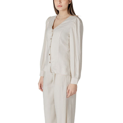 Top in viscosa beige Vila Clothes