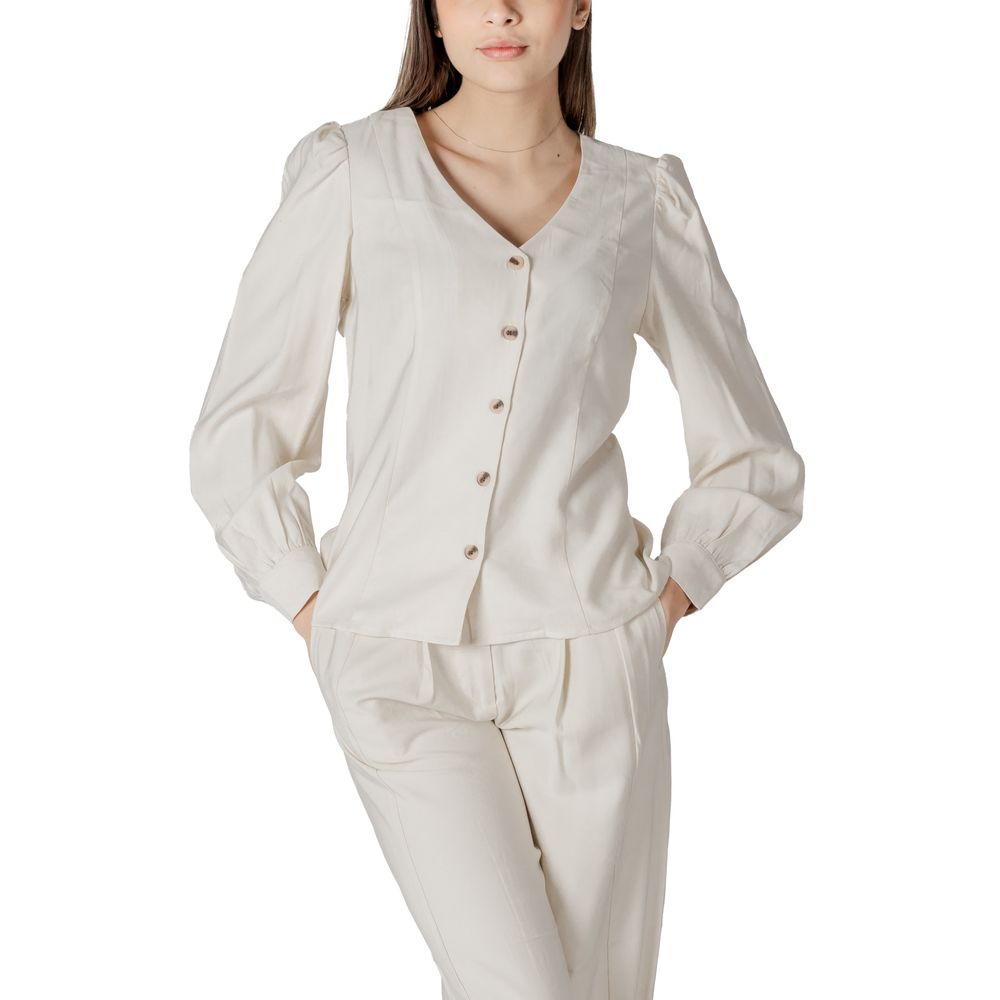 Top in viscosa beige Vila Clothes