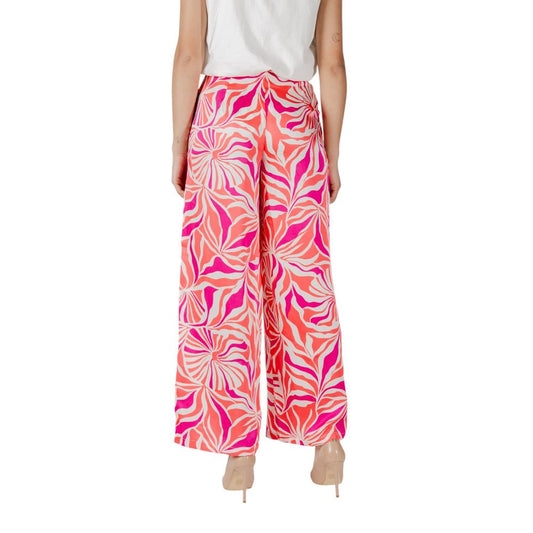 Solo pantaloni casual in poliestere riciclato multicolore