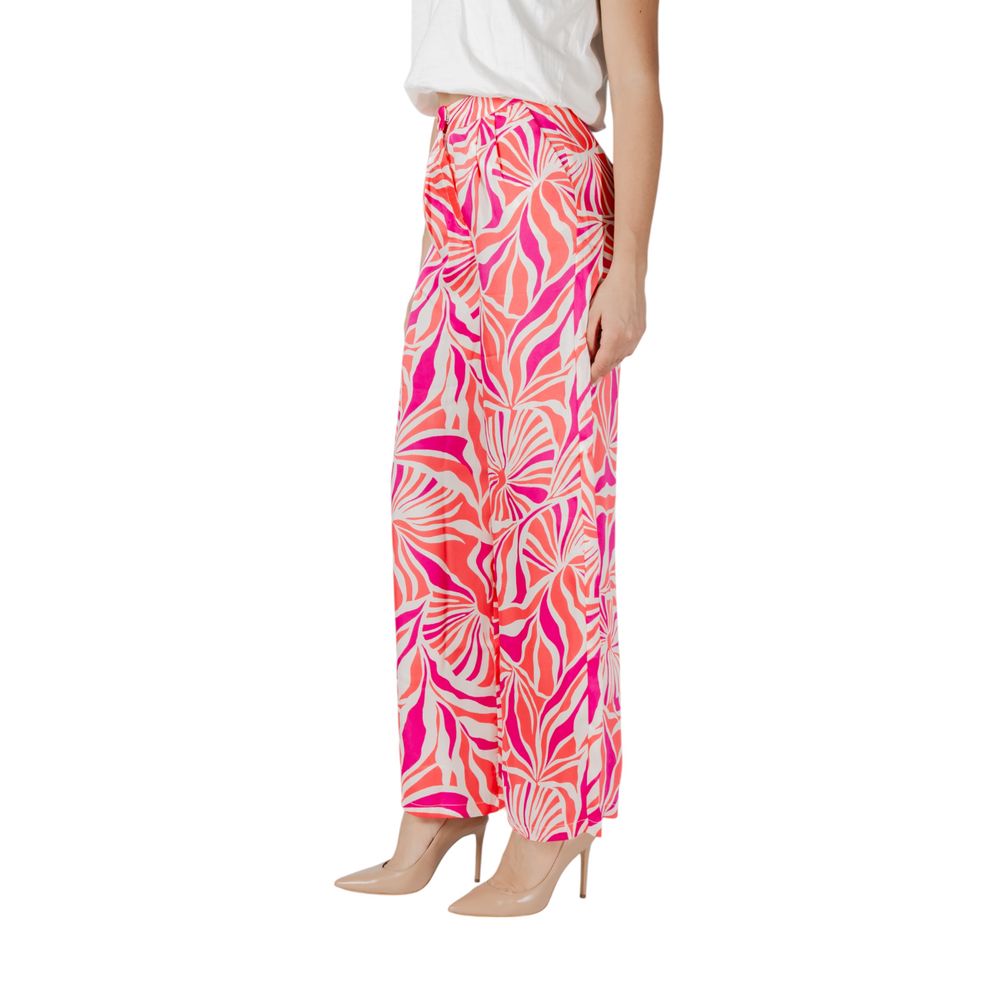 Solo pantaloni casual in poliestere riciclato multicolore