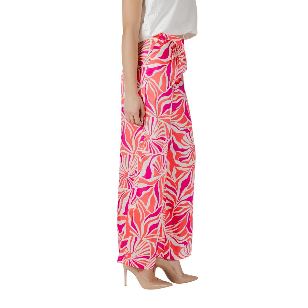 Solo pantaloni casual in poliestere riciclato multicolore