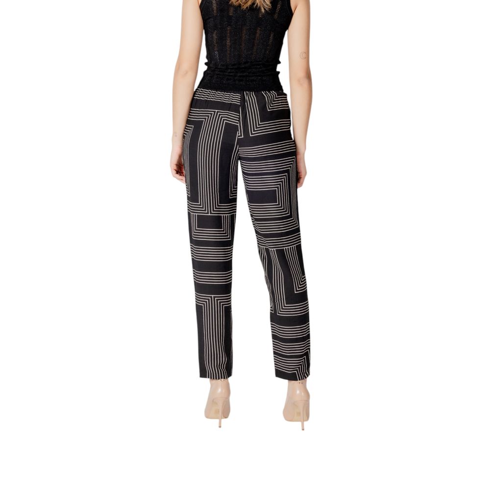 Pantaloni in viscosa nera Jacqueline De Yong