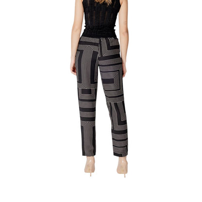 Pantaloni in viscosa nera Jacqueline De Yong