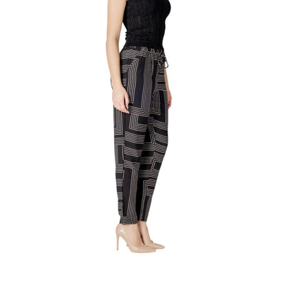 Pantaloni in viscosa nera Jacqueline De Yong