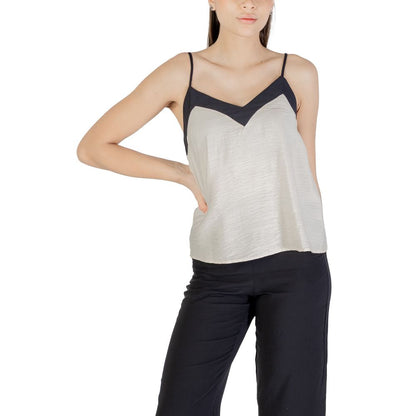 Top in nylon color crema Vero Moda
