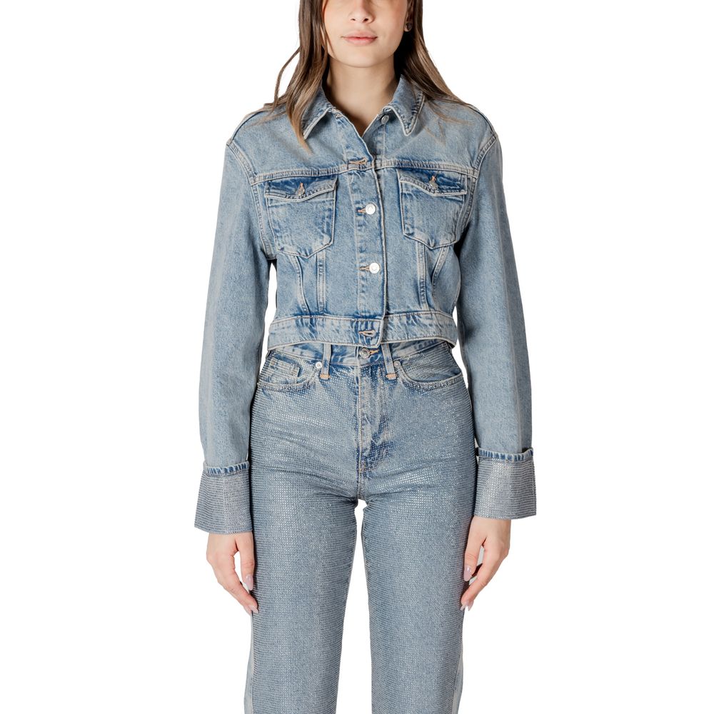 Solo giacca in denim di cotone biologico azzurro chiaro