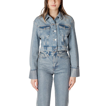 Solo giacca in denim di cotone biologico azzurro chiaro