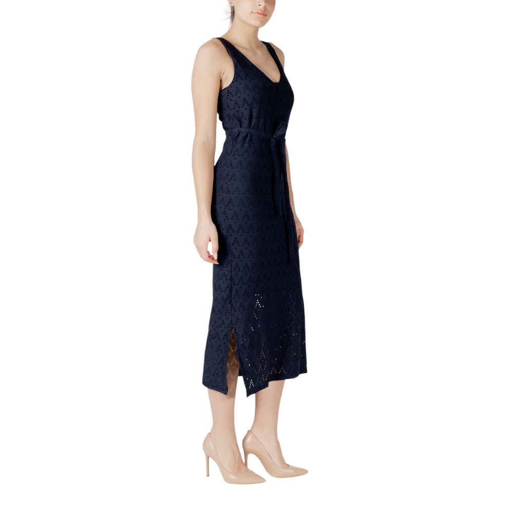 Abito midi in poliestere riciclato blu di Vila Clothes