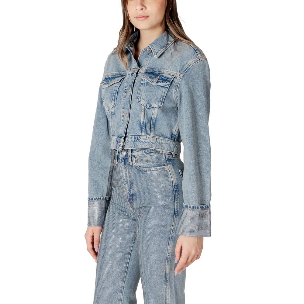 Solo giacca in denim di cotone biologico azzurro chiaro