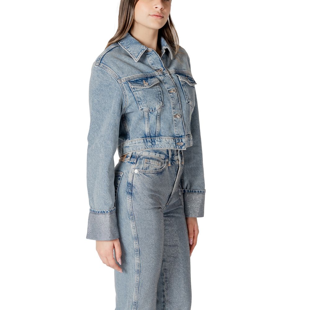 Solo giacca in denim di cotone biologico azzurro chiaro