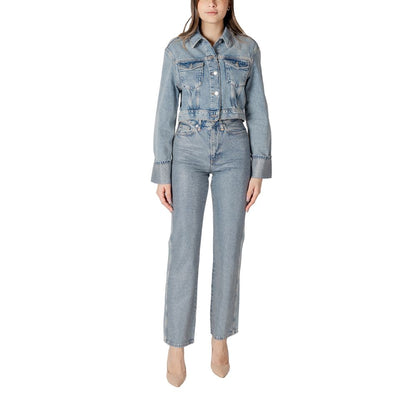 Solo giacca in denim di cotone biologico azzurro chiaro