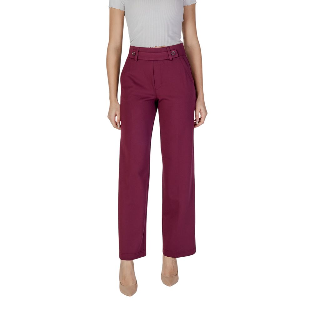 Pantaloni casual in viscosa viola Street One