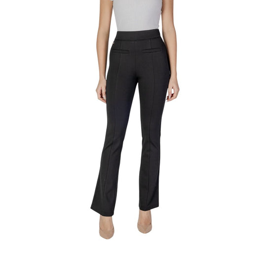 Pantaloni skinny in viscosa nera Street One