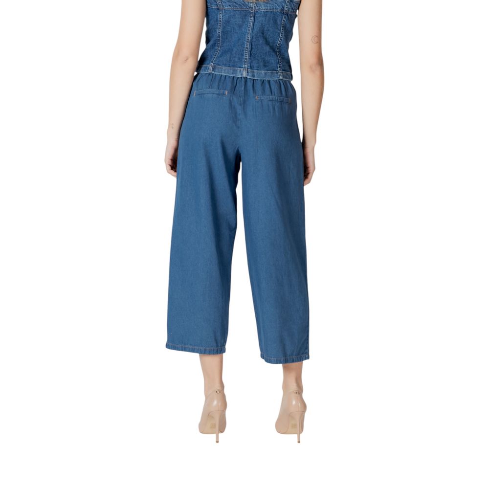 Jeans corti in cotone blu ICHI